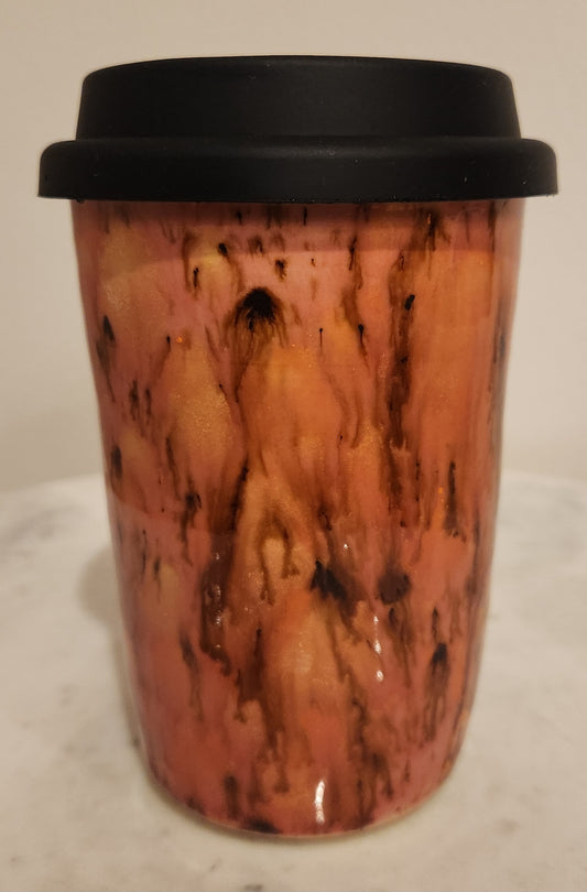 To-Go Cup w/ Silicone Lid (Amaryllis) - C014