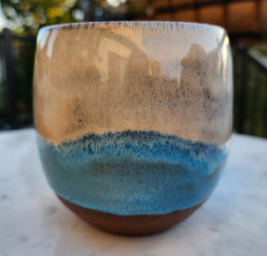 Wine Glass (Fuzzy Peach/Floating Turquoise)