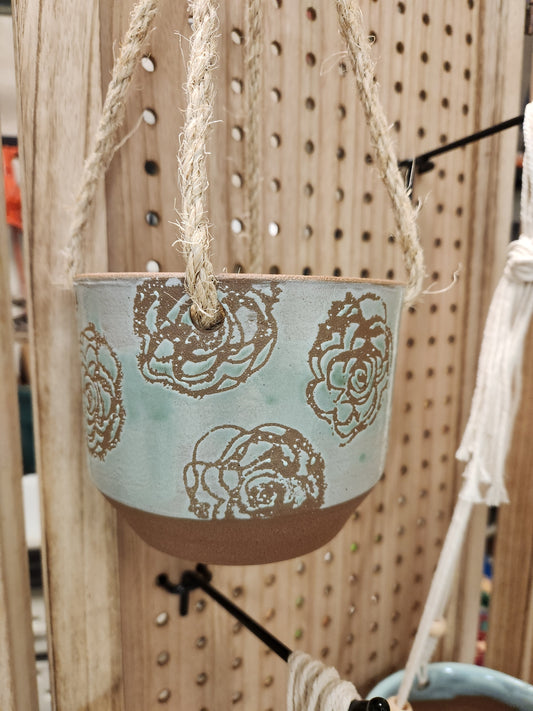 Hanging Planter M (Art Deco Green) - P009