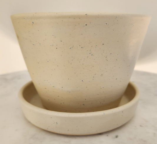 Planter with Base S/M (Sea Salt) - P004