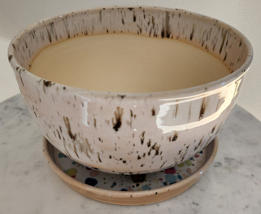 Planter with Base L (River Birch/Terrazzo) - P002