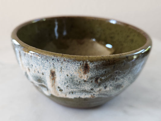 Bowl (olive green/white- S)