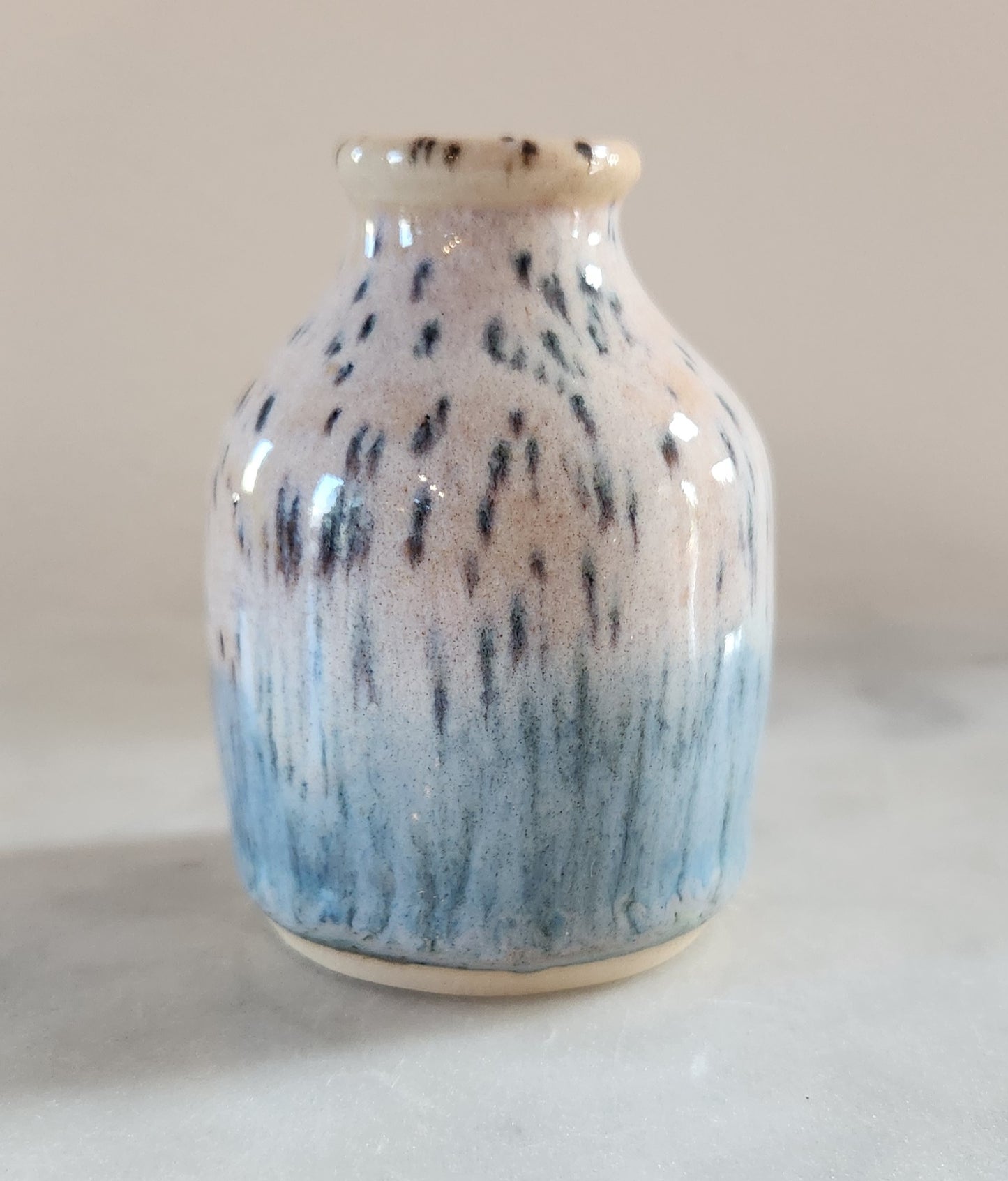 Vase XS - blush, blue, speck